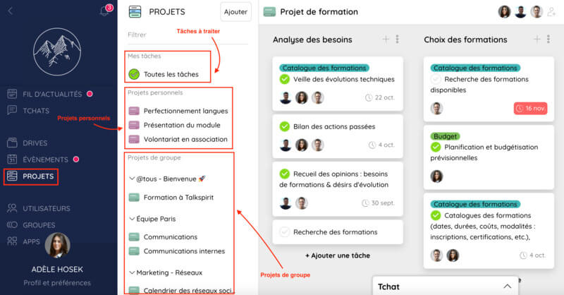 Talkspirit lance Projets, son nouveau module de gestion de projet