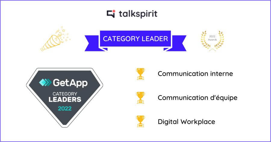 Talkspirit désigné Category Leader par le classement GetApp 2022