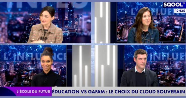 Intervenants à l'émission l'école du futur du 30 novembre 2022 par la chaîne SQOOL TV avec Philippe Pinault sur le sujet des GAFAM et de l'Éducation nationale