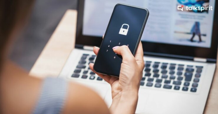 Vue mobile d'une digital workplace sécurisée
