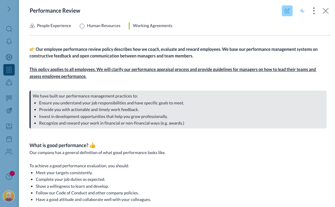 Creating offboarding documentation on Holaspirit