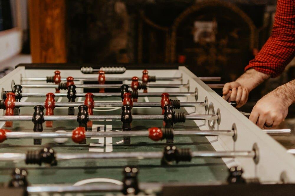 doing foosball for team building