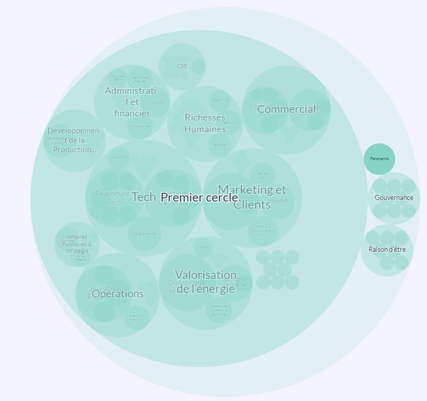 Elmy's organizational chart helps bring transparency on the process of becoming a mission-driven company