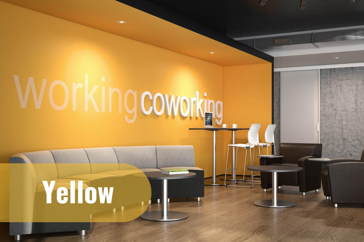 Colors like yellow can help motivate employees and avoid boreout at work